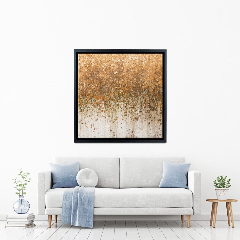 Golden Leaf Wall Square Canvas Print wall art product WIN12_ET / Shutterstock