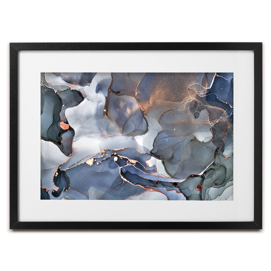 Grey And Blue Marble Framed Art Print wall art product djero.adlibeshe yahoo.com / Shutterstock