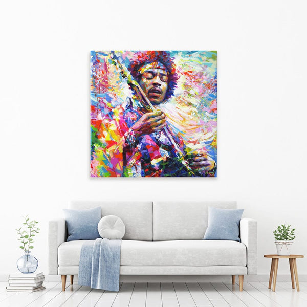 Jimi Hendrix Square Canvas Print – Art Print Shop