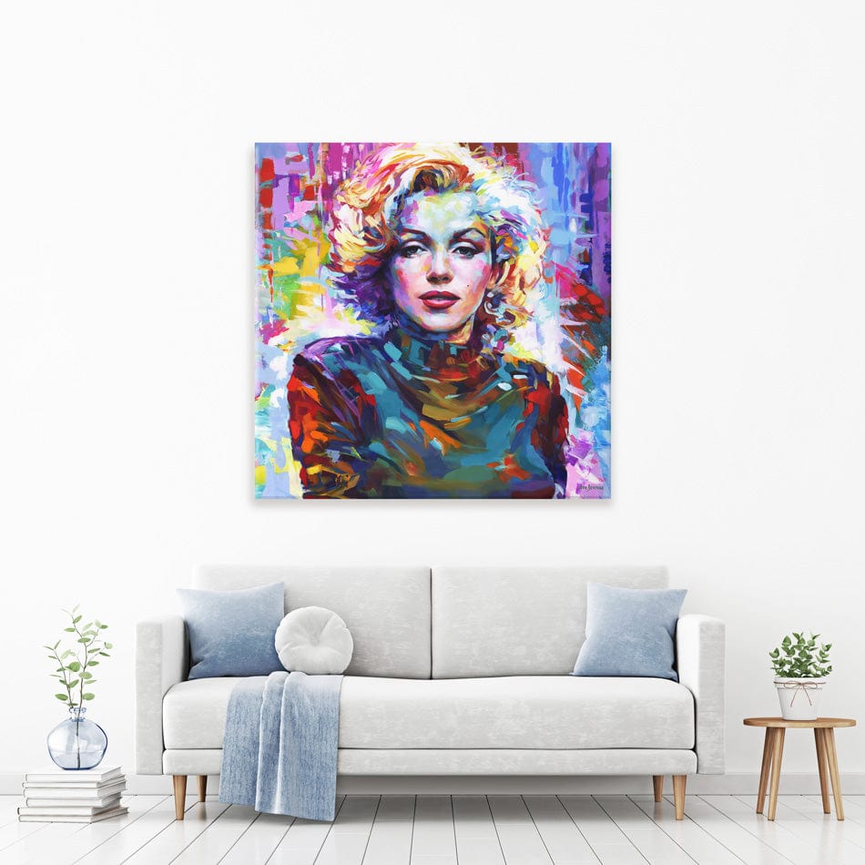 Marilyn Monroe Square Canvas Print wall art product Leon Devenice