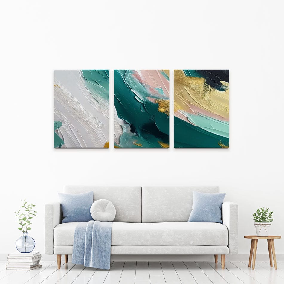 Minty Green Trio Canvas Print wall art product jesseyy / Shutterstock