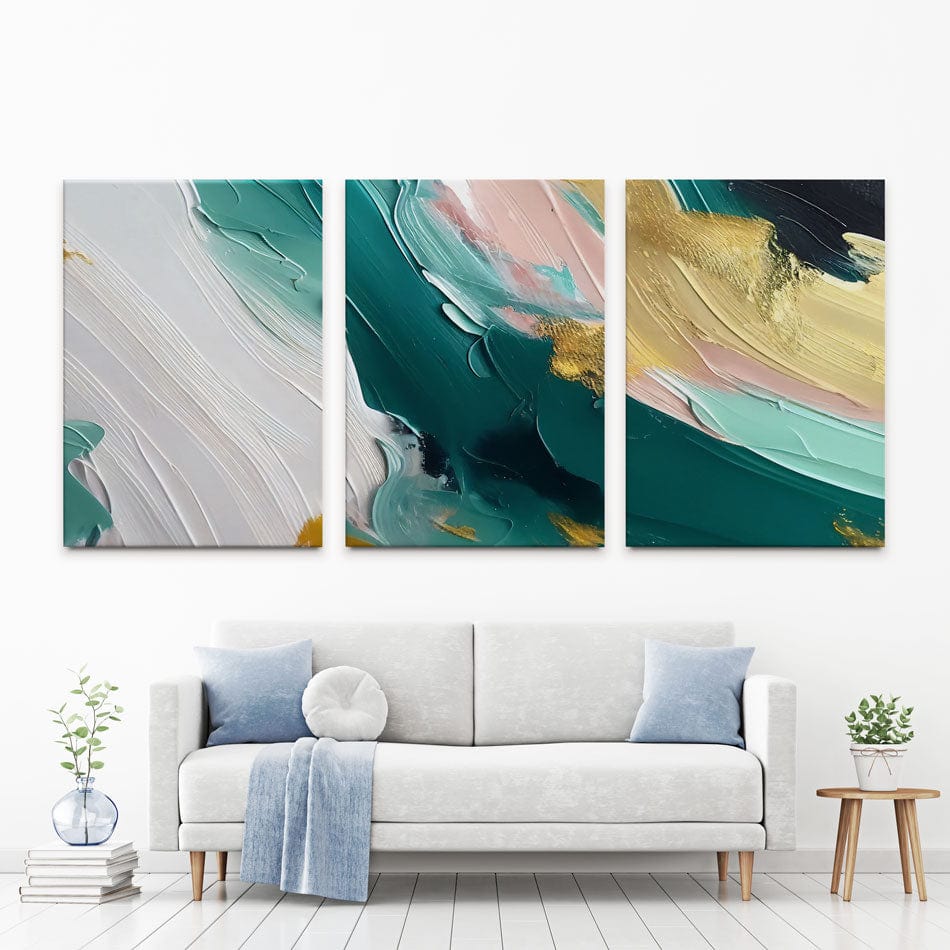 Minty Green Trio Canvas Print wall art product jesseyy / Shutterstock