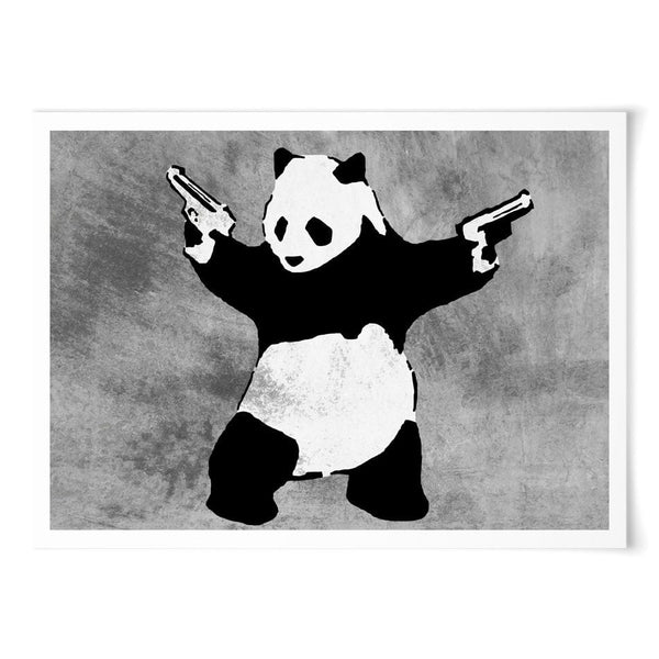 Panda Holding Guns Art Print – Art Print Shop