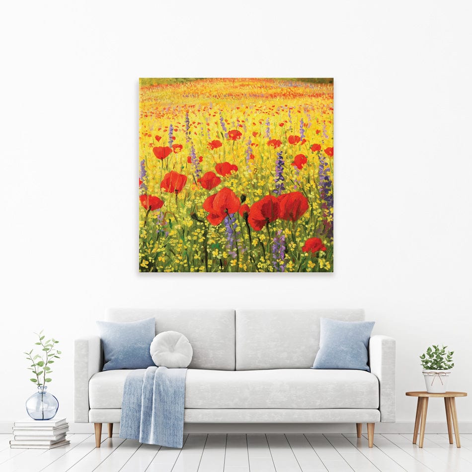 Poppies Oil Painting Square Canvas Print wall art product Kiril Stanchev / Shutterstock