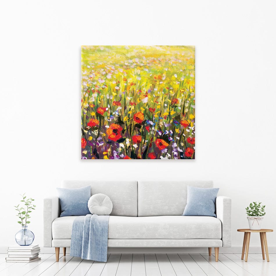 Pretty Poppies Square Canvas Print wall art product Valery Rybakow / Shutterstock