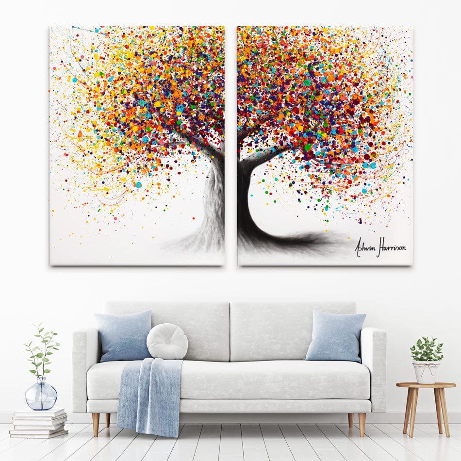 Rainbow Soul Tree Duo Canvas Print wall art product Ashvin Harrison