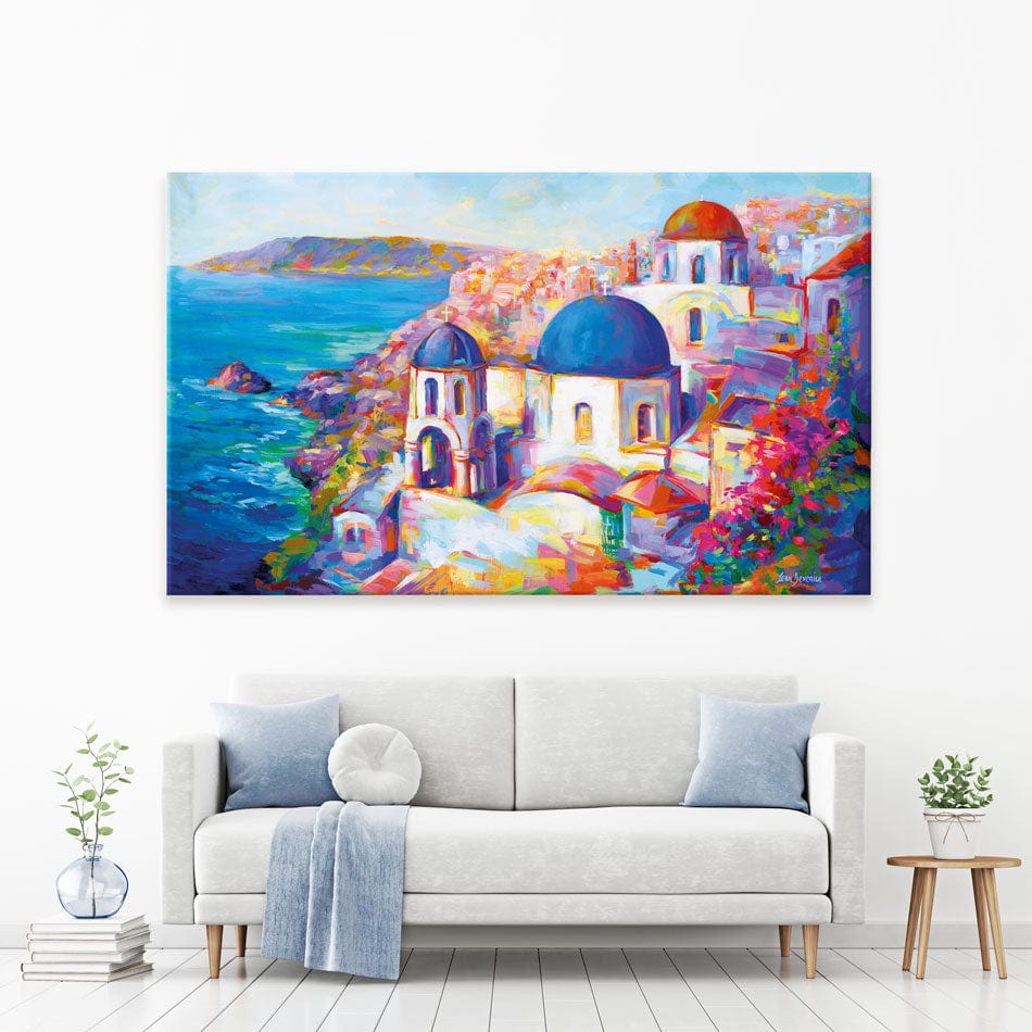 Santorini Greece Canvas Print wall art product Leon Devenice