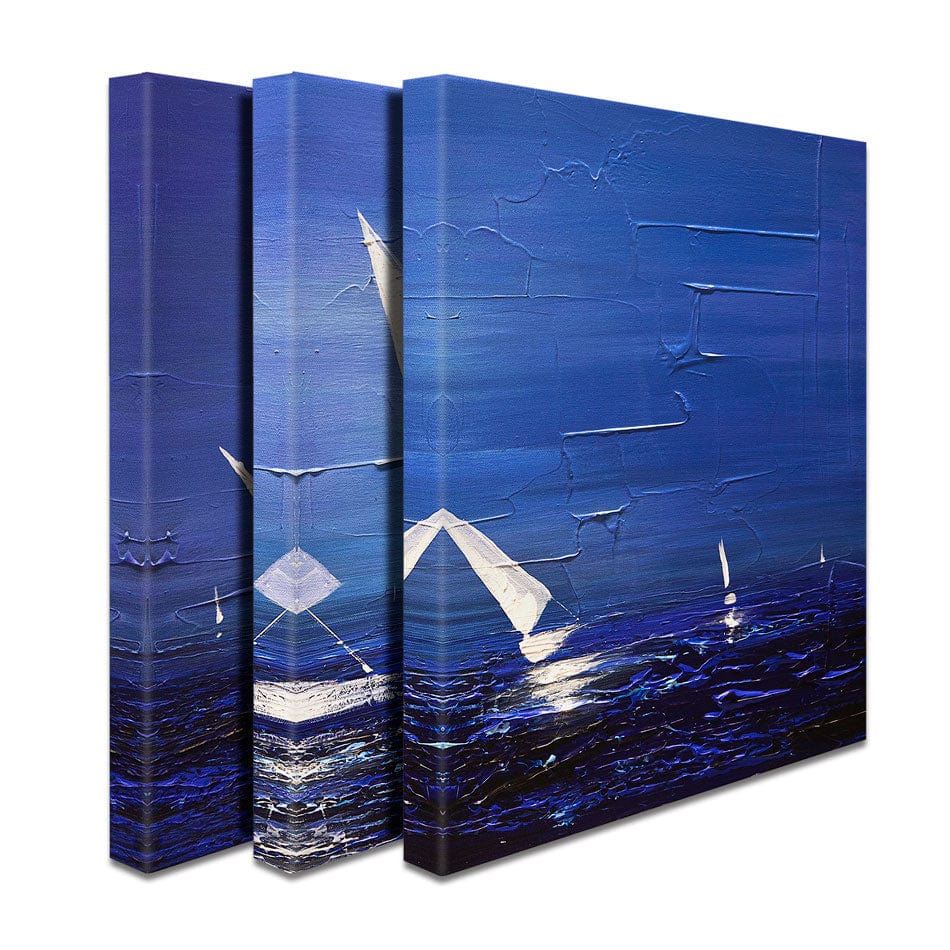 Sea Diamonds Trio Canvas Print wall art product Osnat Tzadok