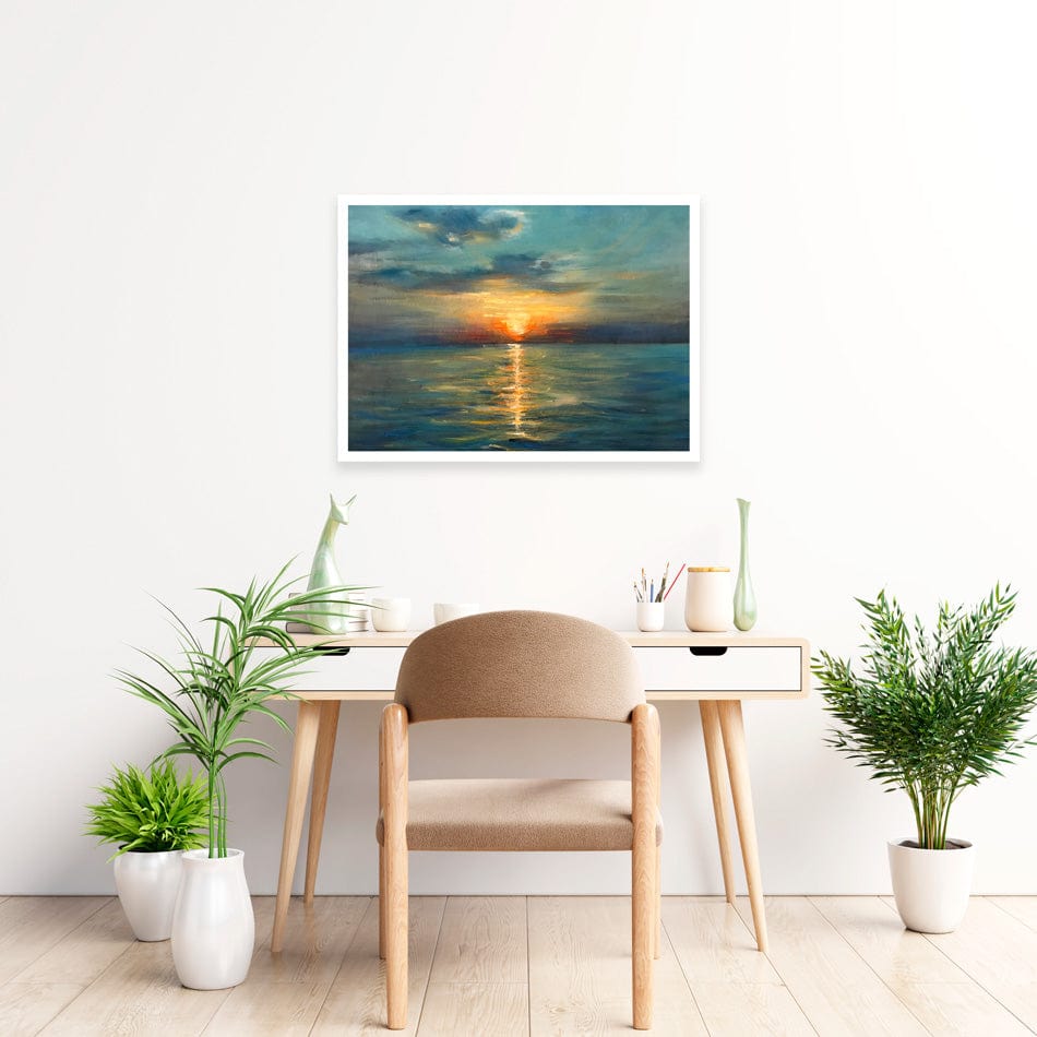 Sunrise Over The Sea Art Print – Art Print Shop