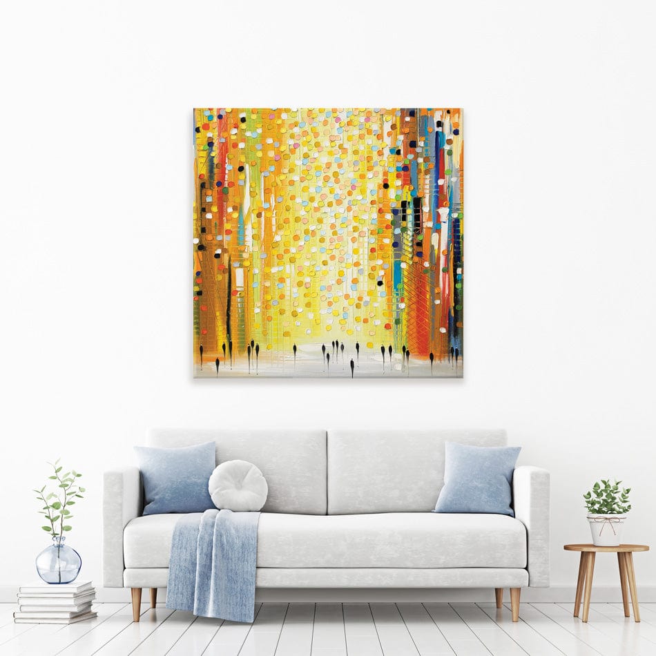 Sunset Lights Square Canvas Print wall art product Ekaterina Ermilkina / Independent