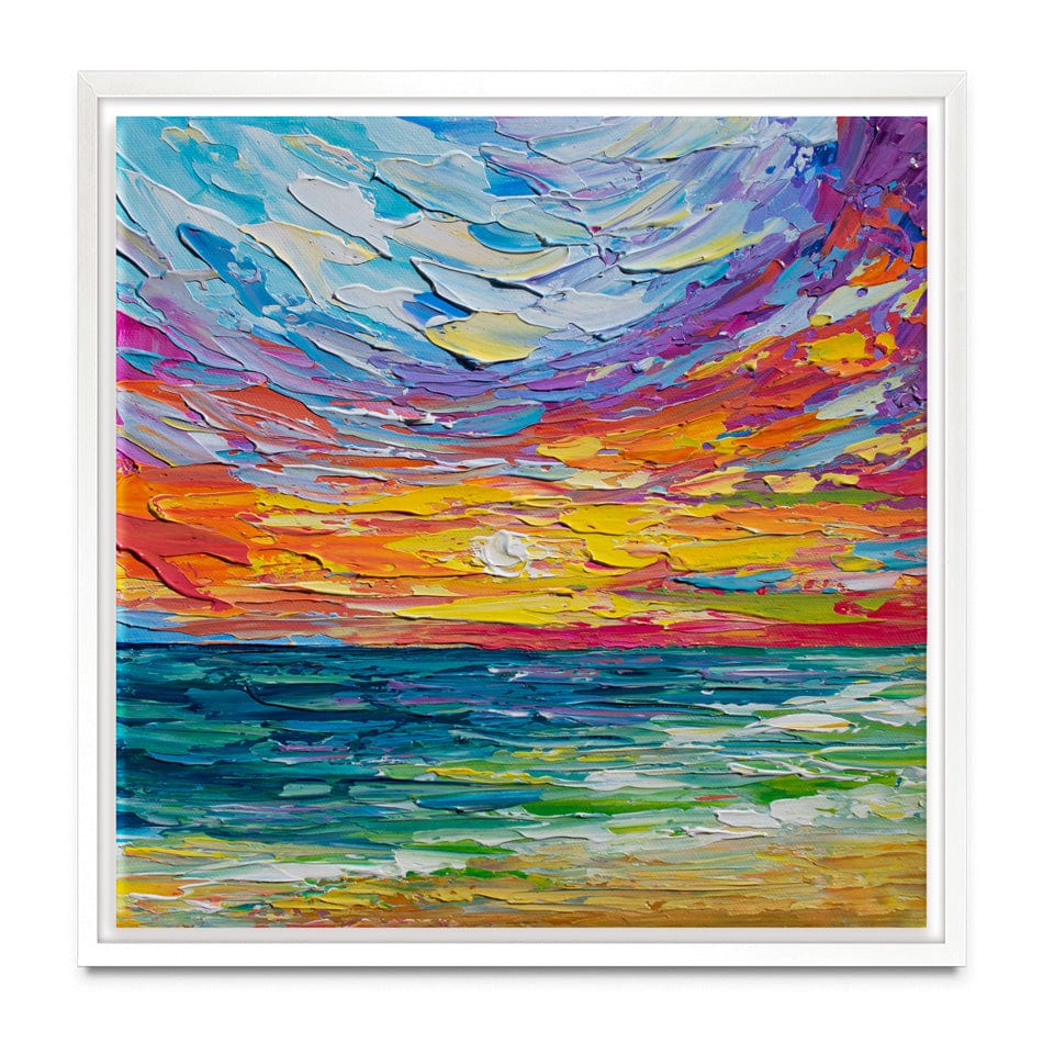 Magical Sunset - Colorful Beach Painting, Palette Knife Art, Original  Artwok Painting by Olga Tkachyk