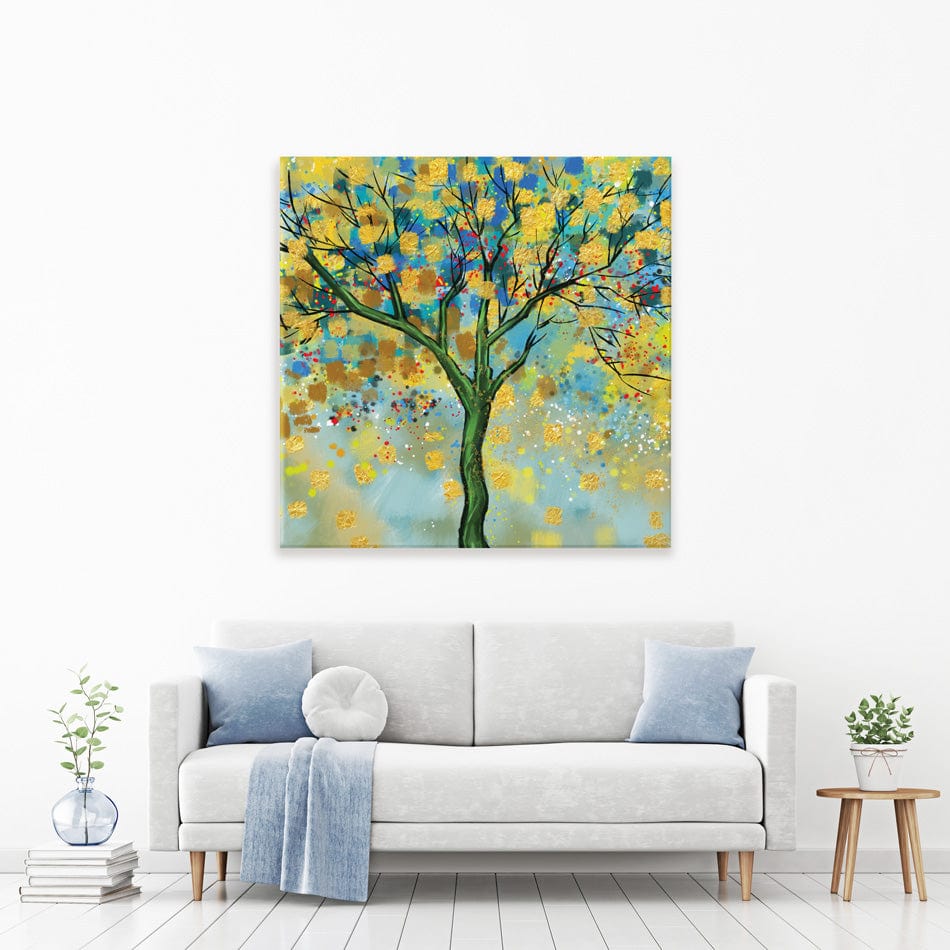 Tree In Colour Square Canvas Print wall art product MA_3dwallpaper / Shutterstock