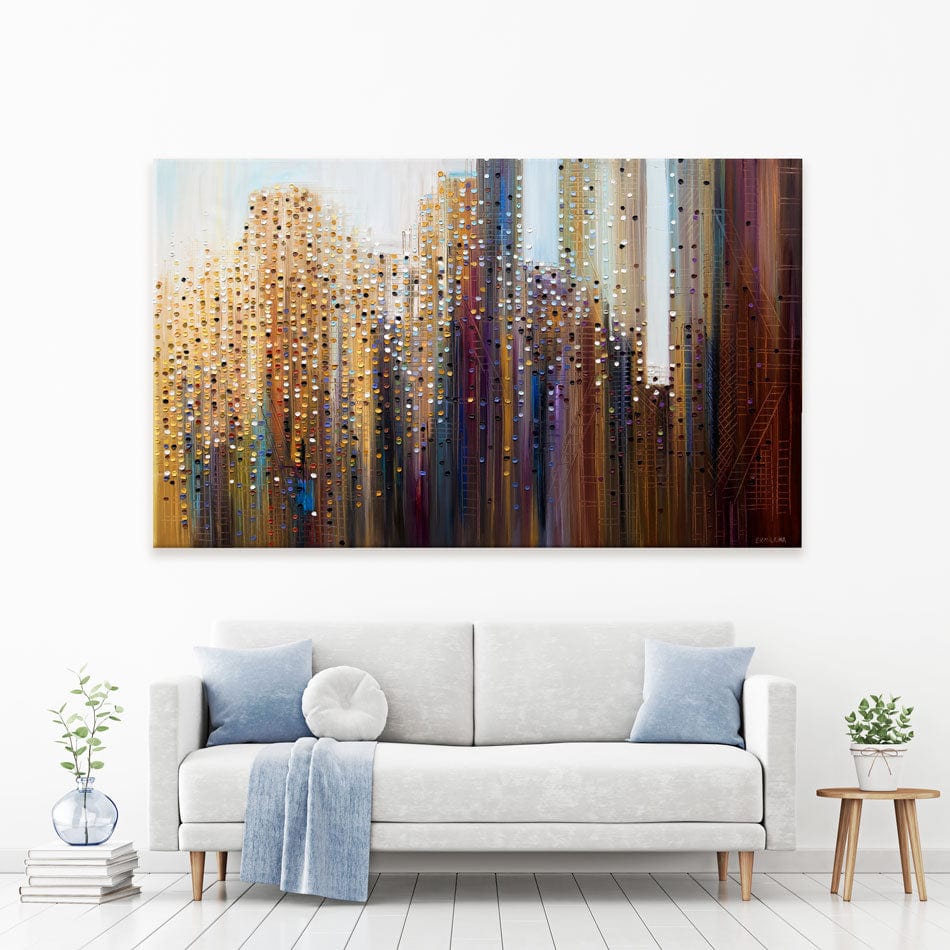 Urban Skyline Canvas Print wall art product Ekaterina Ermilkina / Independent