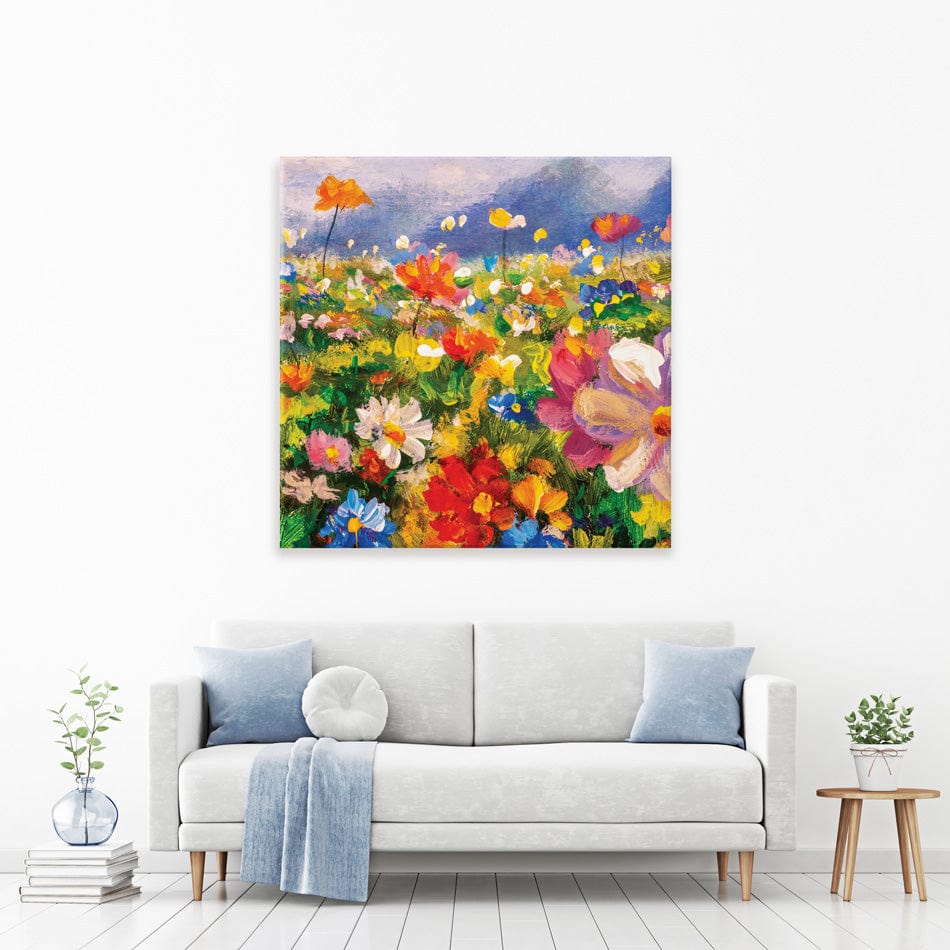 Vibrant Blooms Square Canvas Print wall art product Valery Rybakow / Shutterstock