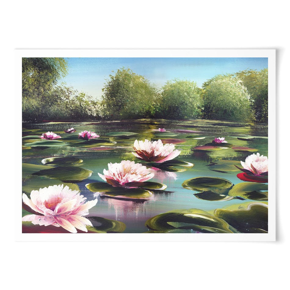 Water Lily Pond Art Print wall art product / Shutterstock