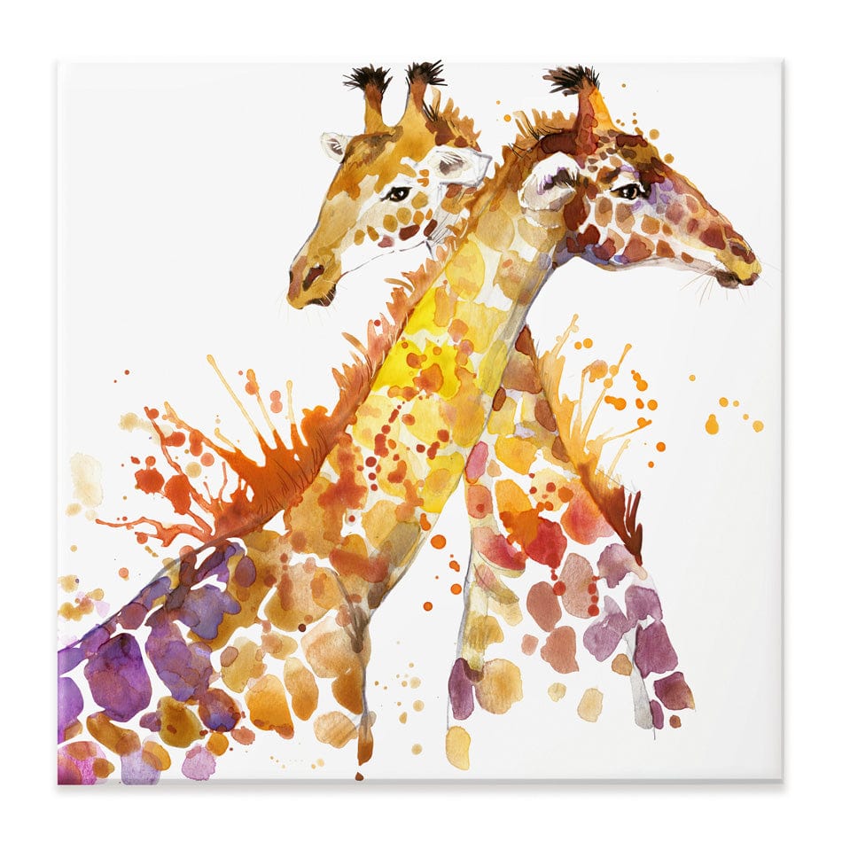 Watercolour Giraffes Square Canvas Print wall art product Faenkova Elena / Shutterstock