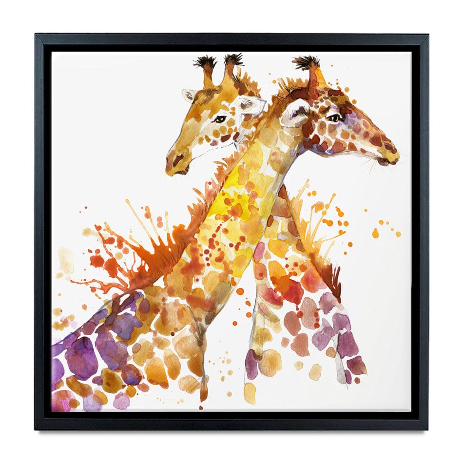 Watercolour Giraffes Square Canvas Print wall art product Faenkova Elena / Shutterstock