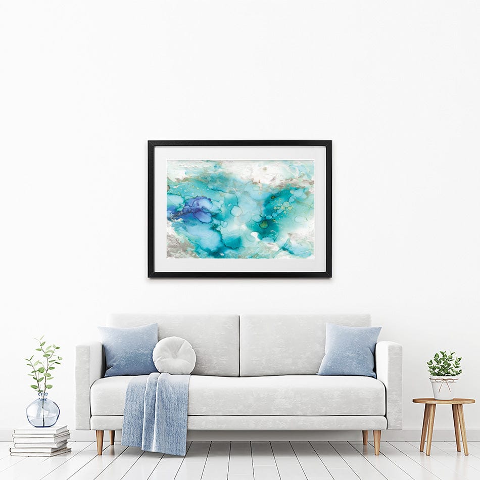 Watercolour In Blue Framed Art Print wall art product Carol Robinson