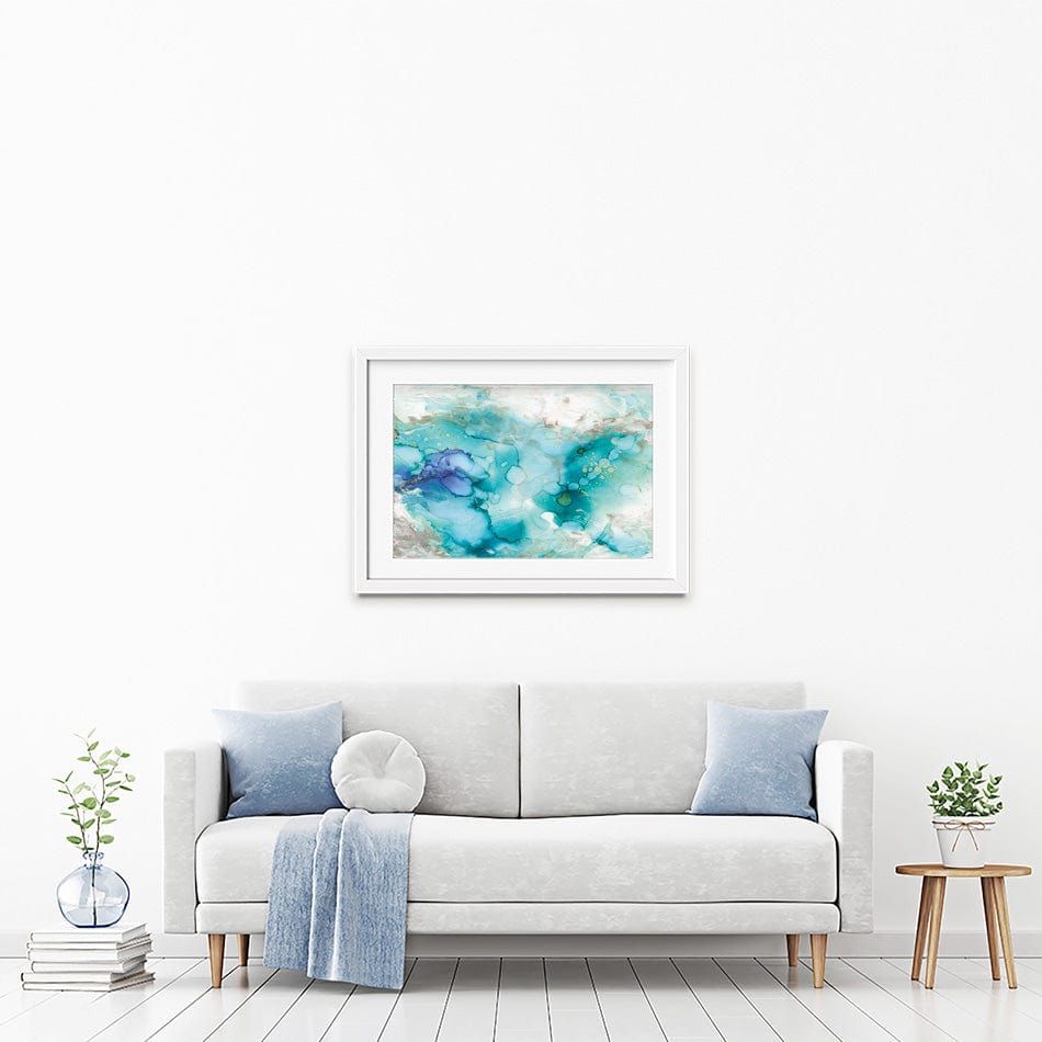 Watercolour In Blue Framed Art Print wall art product Carol Robinson