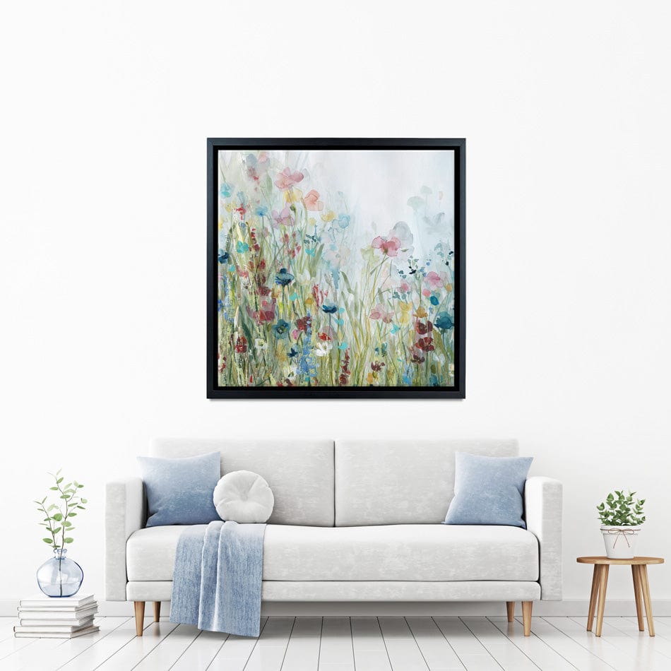 Watercolour Wildflower Meadow Canvas Print wall art product Carol Robinson