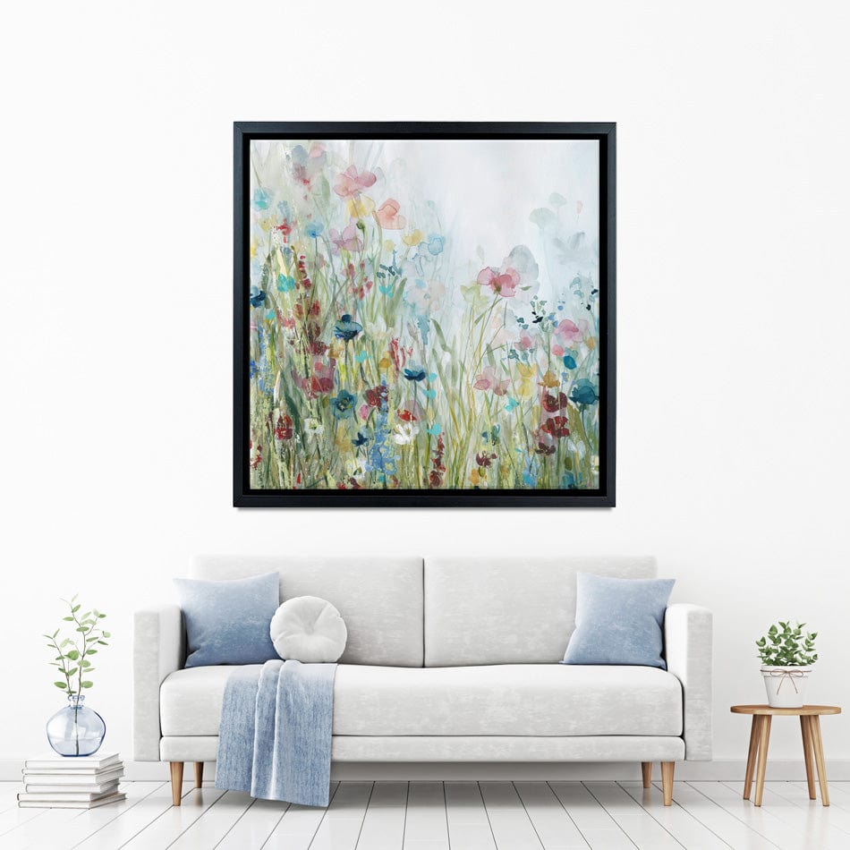 Watercolour Wildflower Meadow Canvas Print wall art product Carol Robinson