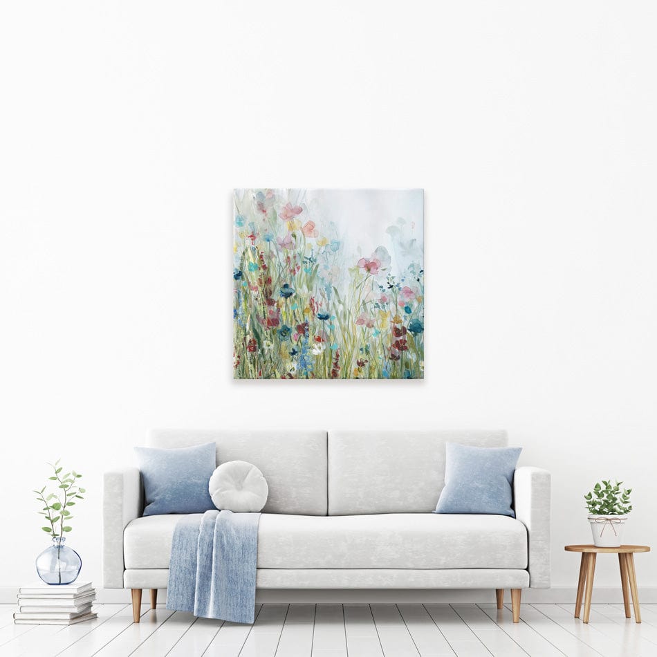 Watercolour Wildflower Meadow Canvas Print wall art product Carol Robinson