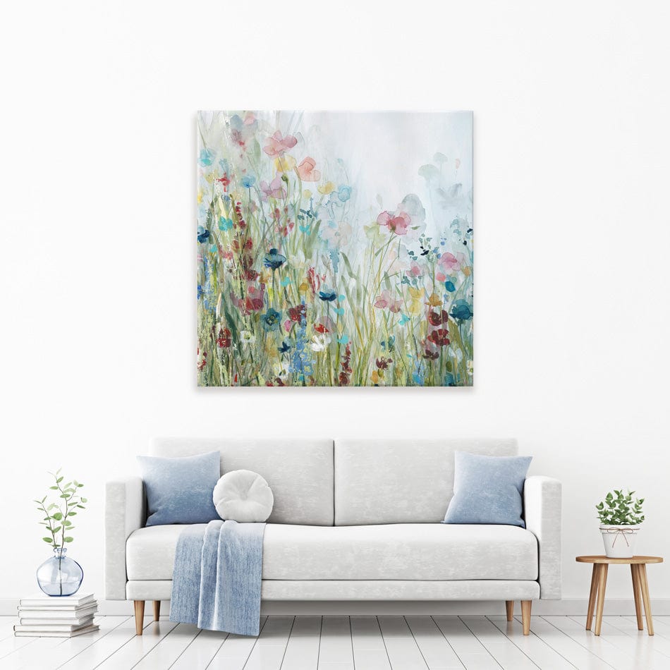 Watercolour Wildflower Meadow Canvas Print wall art product Carol Robinson