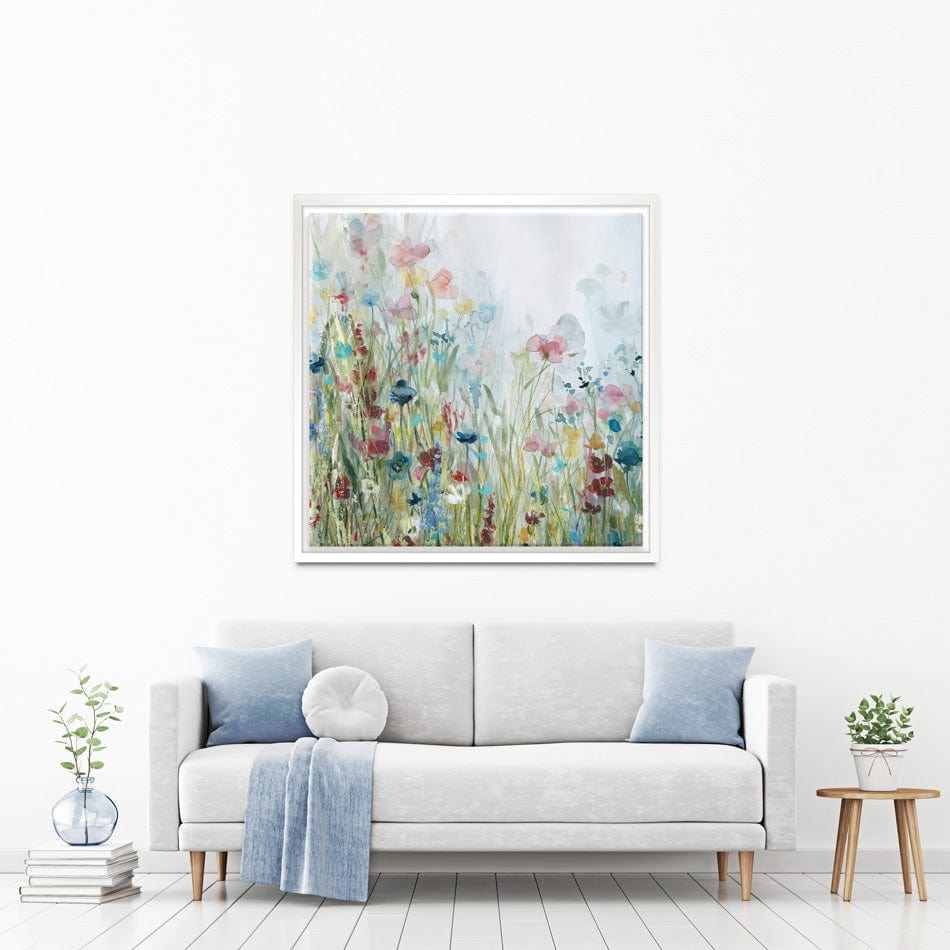 Watercolour Wildflower Meadow Canvas Print wall art product Carol Robinson