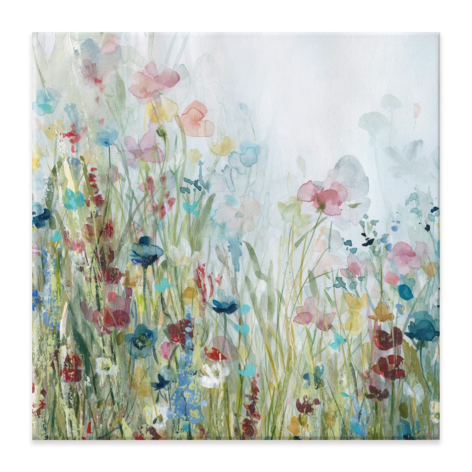 Watercolour Wildflower Meadow Canvas Print wall art product Carol Robinson