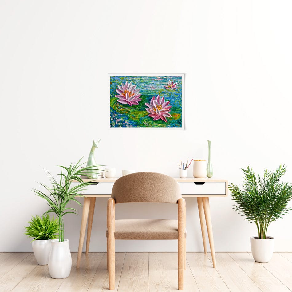 Waterlillies Pond 2 Art Print wall art product Olga Tkachyk