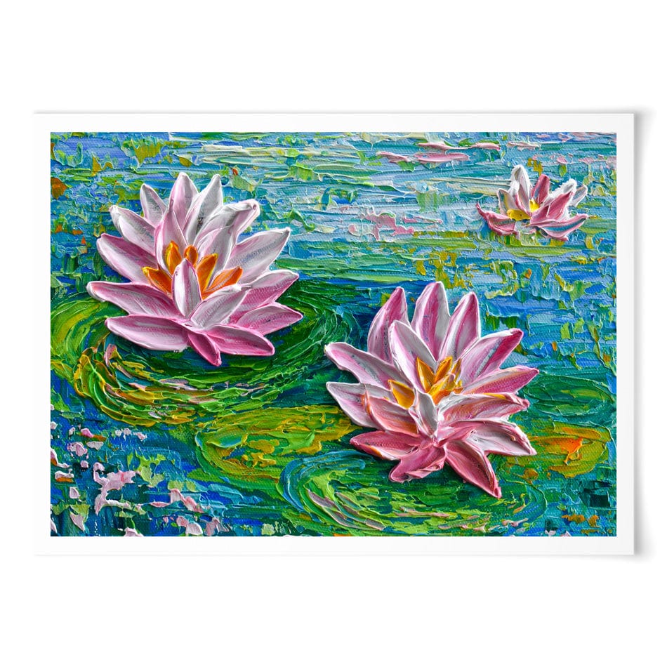 Waterlillies Pond 2 Art Print wall art product Olga Tkachyk