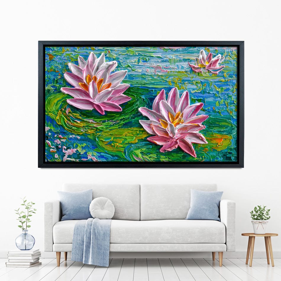 Waterlillies Pond 2 Canvas Print wall art product Olga Tkachyk