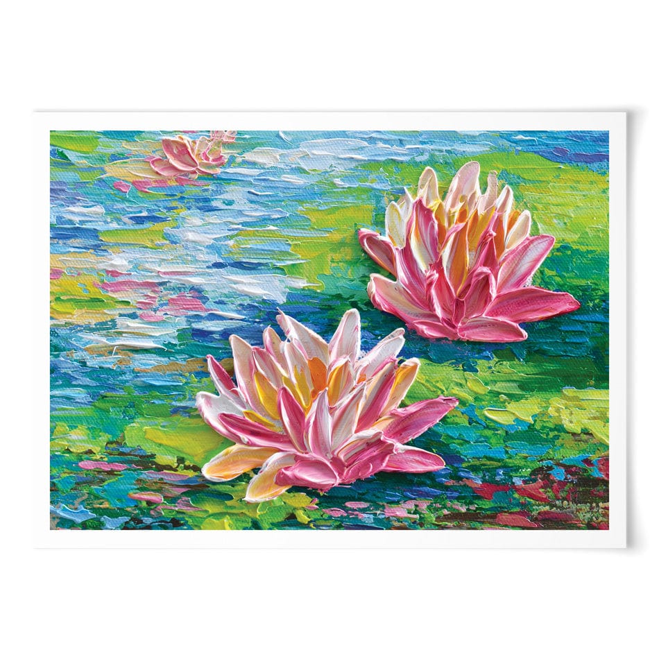 Waterlillies Pond Art Print wall art product Olga Tkachyk