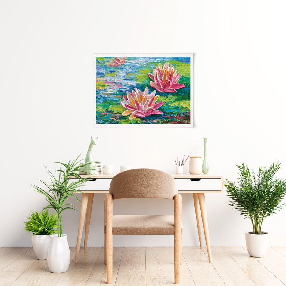 Waterlillies Pond Art Print wall art product Olga Tkachyk