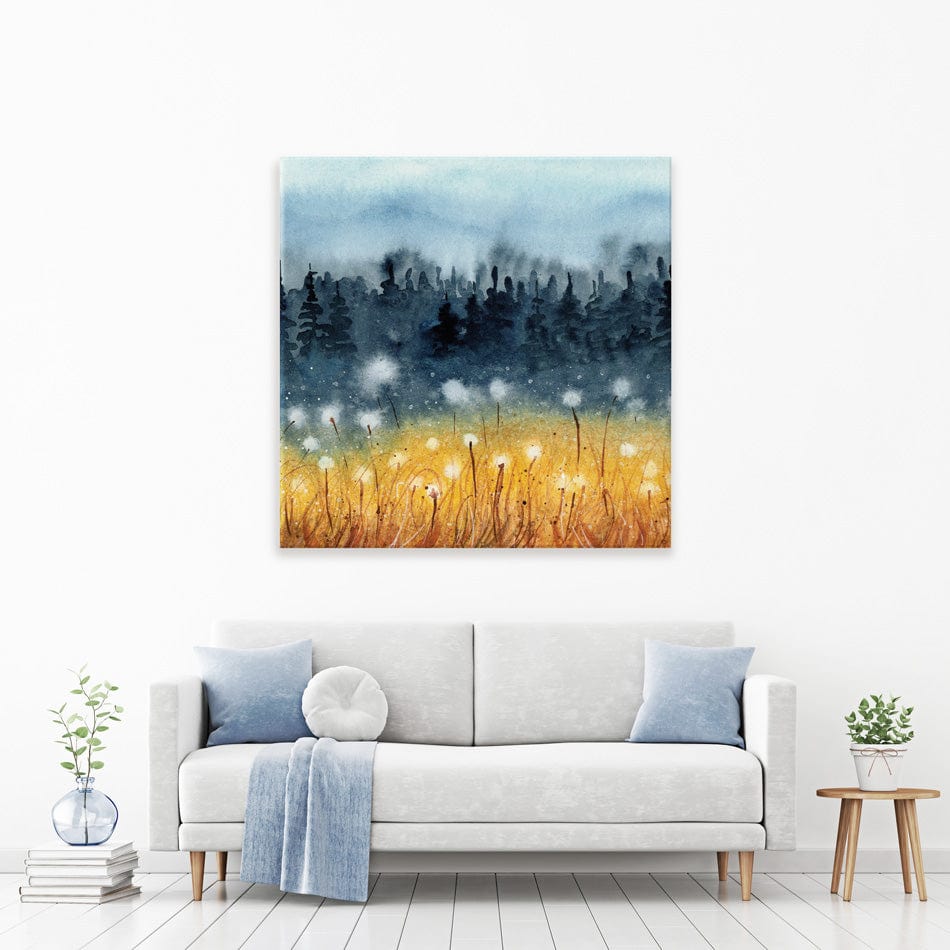 Wheat Field Square Canvas Print wall art product Tarasova Mariya / Shutterstock