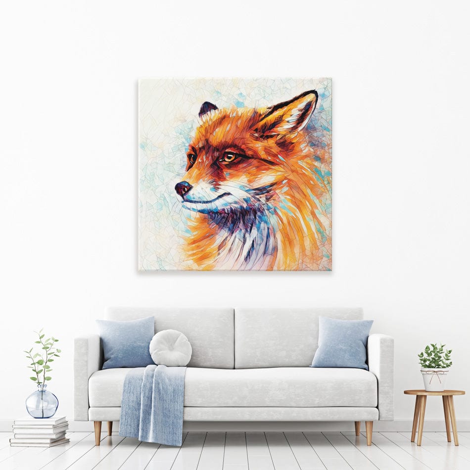 Wild Fox Square Canvas Print wall art product Lidi Di / Shutterstock