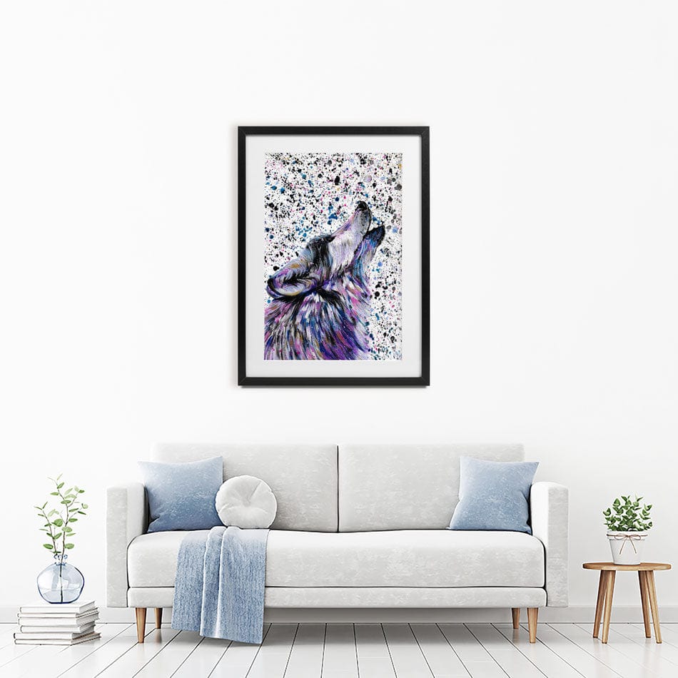 Wolf Mika Framed Art Print wall art product Emma LC Art