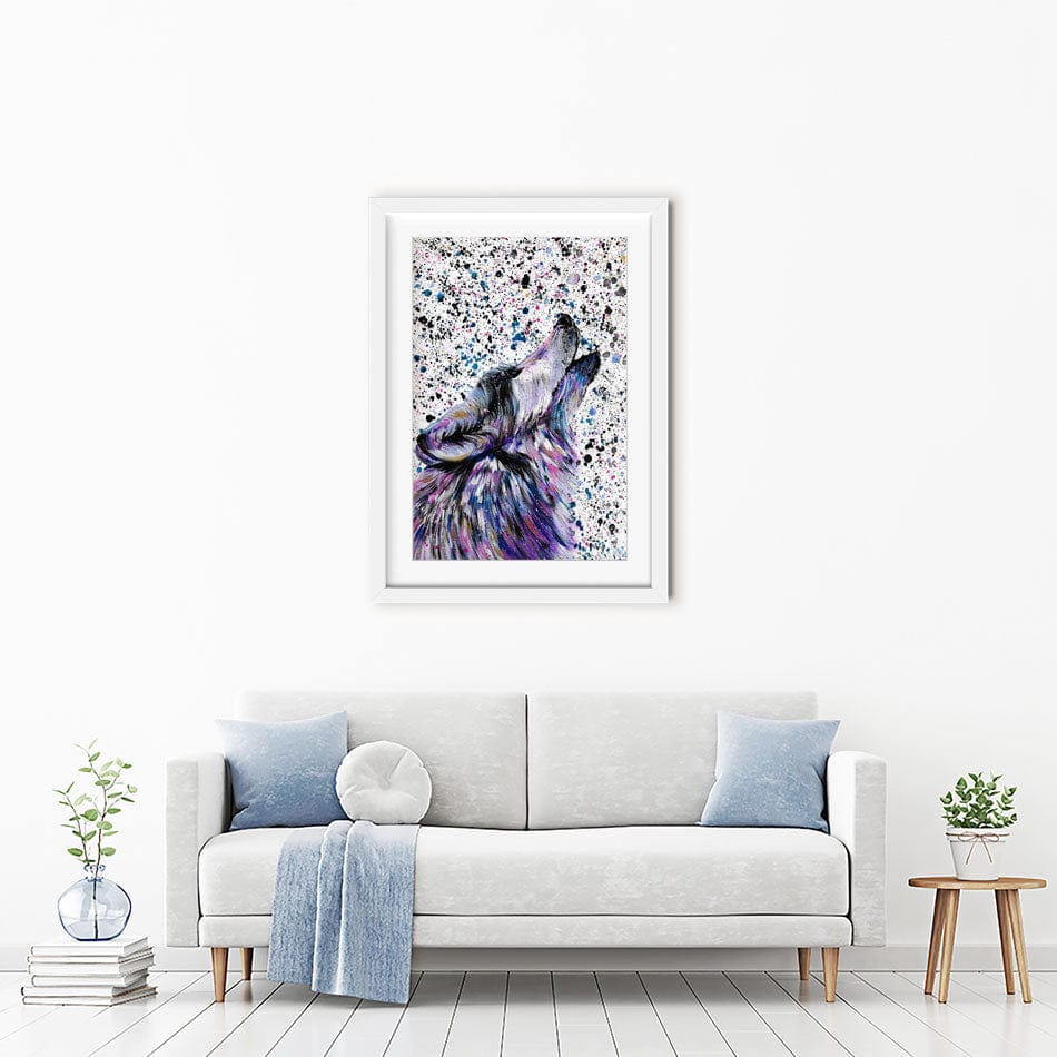 Wolf Mika Framed Art Print wall art product Emma LC Art