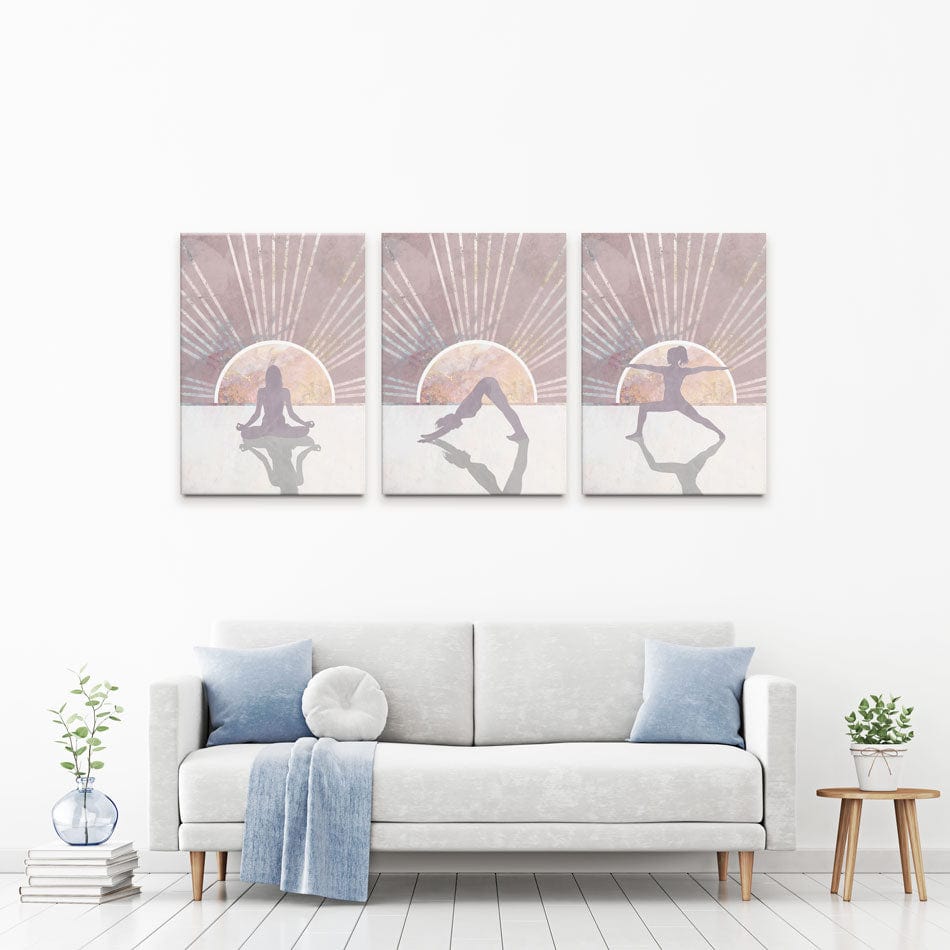 Yoga Boho Trio Canvas Print wall art product Sarah Manovski