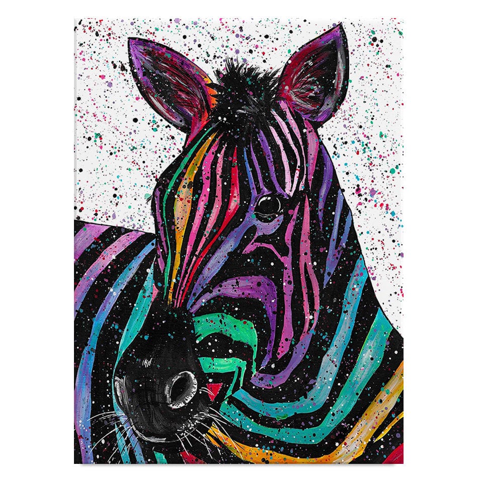 Zebra Nellie Canvas Print wall art product Emma LC Art