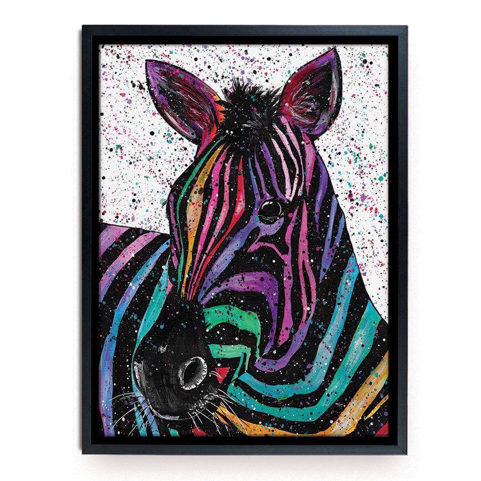 Zebra Nellie Canvas Print wall art product Emma LC Art