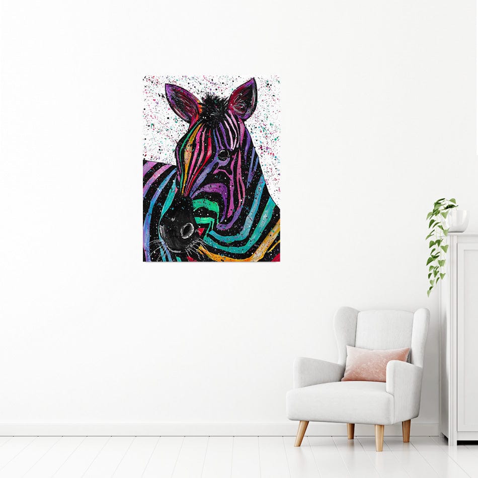 Zebra Nellie Canvas Print wall art product Emma LC Art