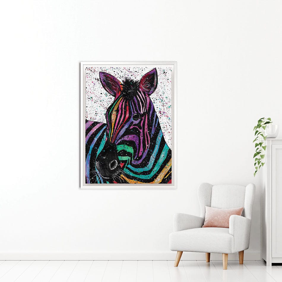 Zebra Nellie Canvas Print wall art product Emma LC Art