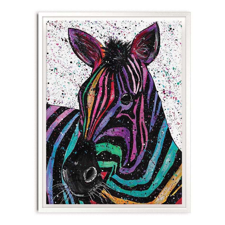 Zebra Nellie Canvas Print wall art product Emma LC Art