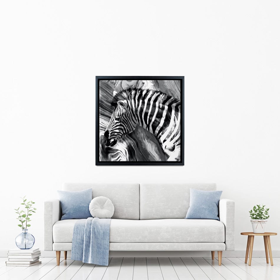 Zebra Square Canvas Print wall art product Mohammadreza Zeidabadi / Shutterstock