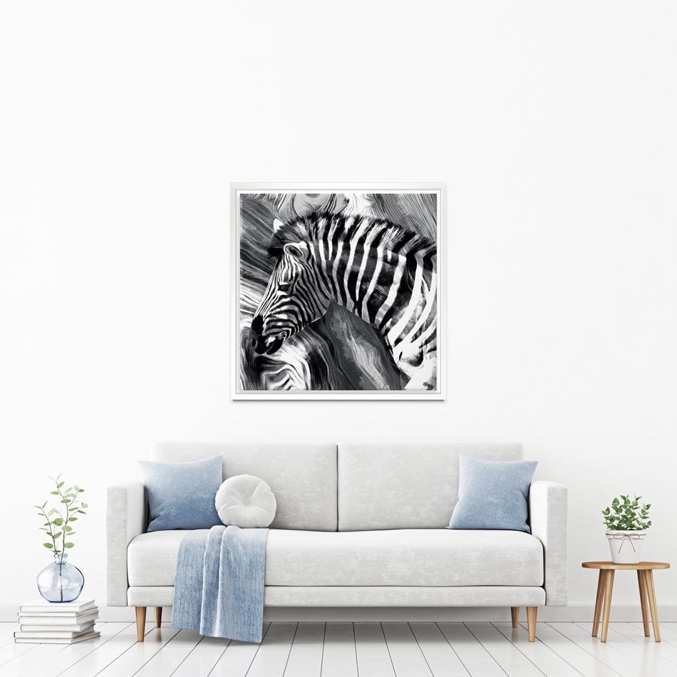 Zebra Square Canvas Print wall art product Mohammadreza Zeidabadi / Shutterstock