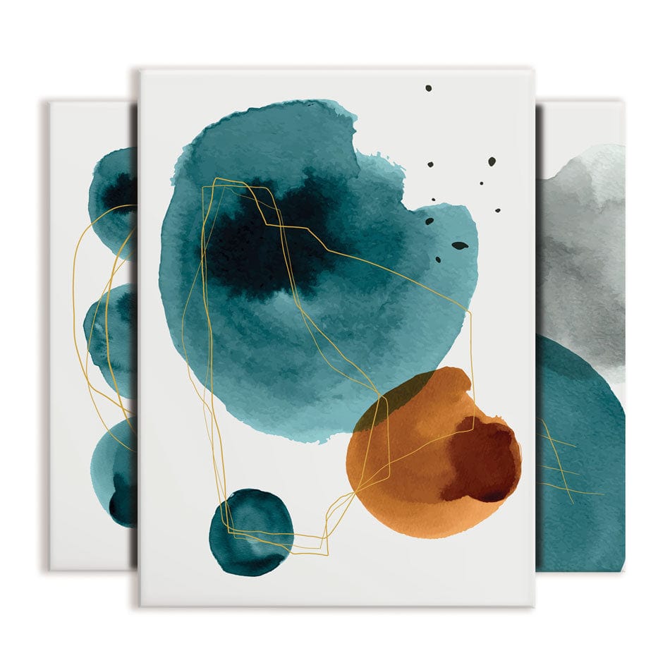 Abstract Circles Trio Canvas Print wall art product Callahan / Shutterstock