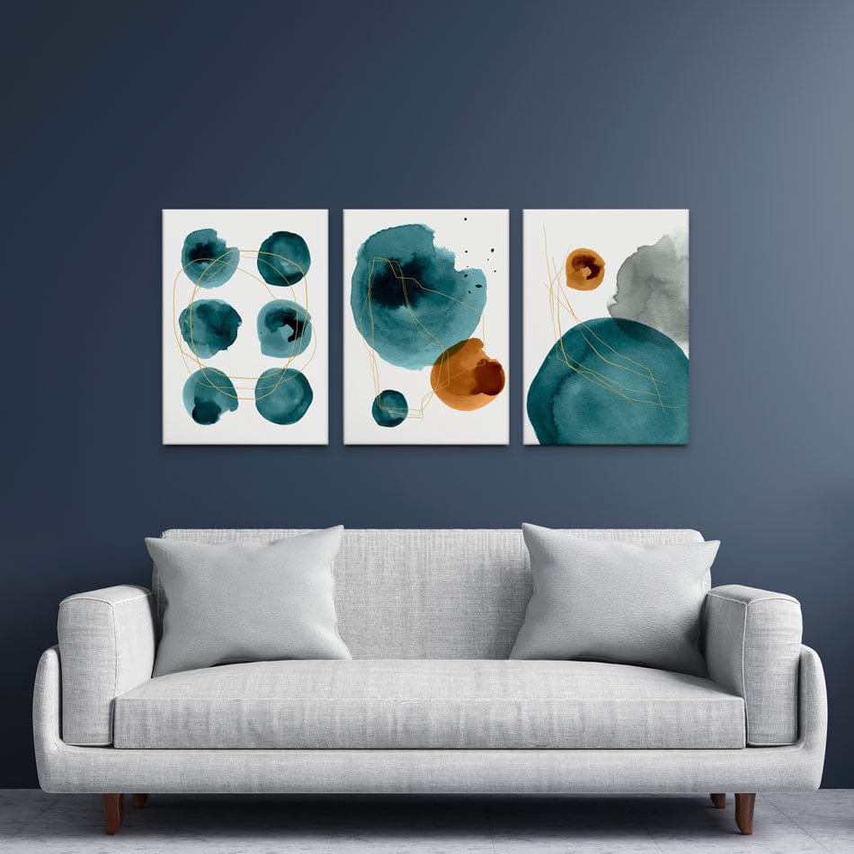 Abstract Circles Trio Canvas Print wall art product Callahan / Shutterstock