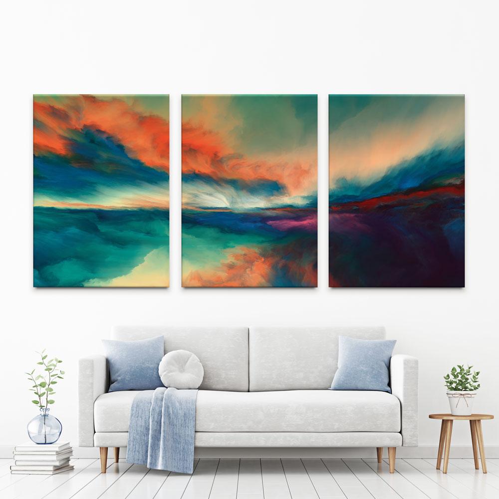 Abstract Sunset Trio Canvas Print wall art product agsandrew / Shutterstock