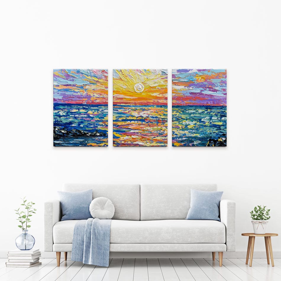 Beautiful Sunset Trio Canvas Print wall art product Olga Tkachyk